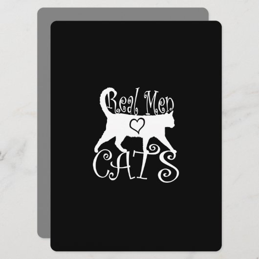 Echte Mannen Liefde Katten in stijl (Voorkant / Achterkant)