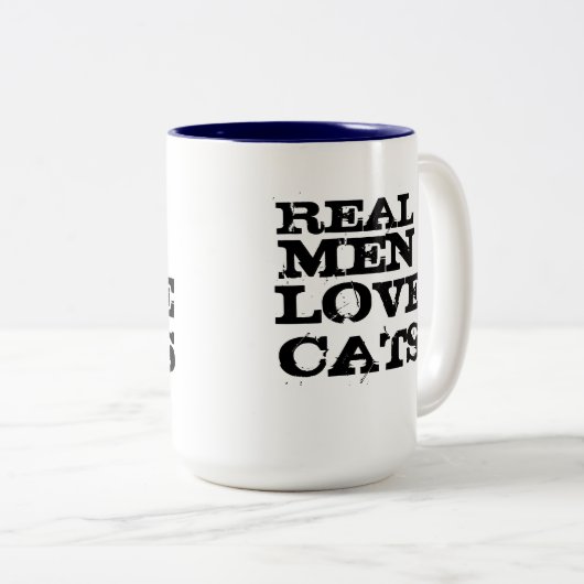 Echte Mannen Liefde Katten Mok (Voorkant rechts)