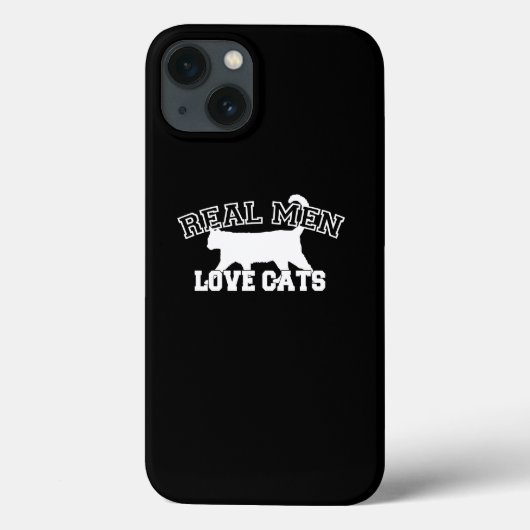 Echte Mannen Liefde Katten op zwarte achtergrond Case-Mate iPhone Case (Achterkant)