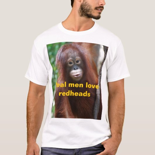 Echte Mannen Liefde Redheadkosten T-shirt (Voorkant)