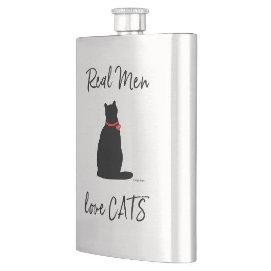 Echte Mannen-liefdeskatten, grafische kool Heupfles (Links)