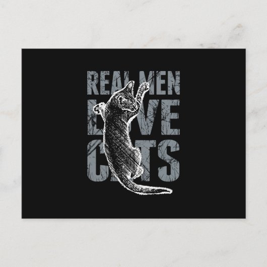 Echte Mannen liefdeskatten in een drukke stijl Briefkaart (Voorkant)