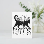 Echte Mannen liefdeskatten in stijlvol design Briefkaart (Staand voorkant)