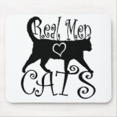 Echte Mannen liefdeskatten in stijlvol design Muismat (Voorkant)