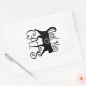 Echte Mannen liefdeskatten in stijlvol design Rechthoekige Sticker (Envelop)