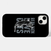 Echte Mannen liefdeskatten in zwarte grunge Style Case-Mate iPhone Case (Achterkant (horizontaal))