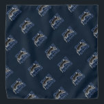 Echte Mannen liefdeskatten op blauw staal Bandana<br><div class="desc">Echte Mannen Love Cats in grunge style on a blue steel decor. Een stijlvol, humoristisch statement cadeau voor kattenliefhebbers van de koers, en voor geliefden die het huisdier proberen aan te pakken. Hier is een kleine steekproef van onze kattenliefhebbers van de themaproducten. Gebruik de verbinding "Vraag deze Ontwerper"om ons met...</div>