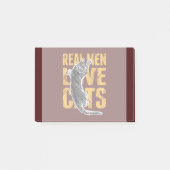 Echte Mannen liefdeskatten op groen rood Post-it® Notes (Voorkant)