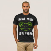Echte Mannen Liefhebben Kikkers T-shirt (Voorkant volledig)