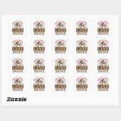 Echte Mannen Line Dance Country Dansen Vierkante Sticker (Vel)