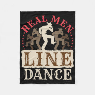 Echte Mannen Line Dance Shirt Country Western dans Fleece Deken