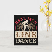 Echte Mannen Line Dance Shirt Country Western dans Kaart (Gele Bloem)