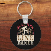 Echte Mannen Line Dance Shirt Country Western dans Sleutelhanger (Voorkant)