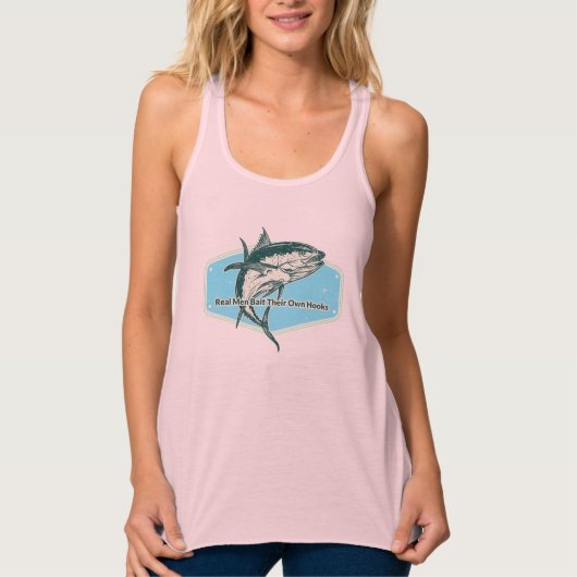 Echte Mannen Lokken Hun Eigen Haken Tanktop (Voorkant)