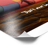 Echte Mannen lopen Foto Afdruk (Hoek)