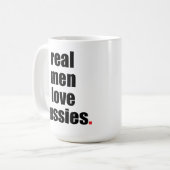 Echte Mannen Love Aussies Mok (Voorkant links)