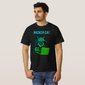 Echte Mannen Love Cats Avation Zonnebril Funny Bla T-shirt (Voorkant volledig)