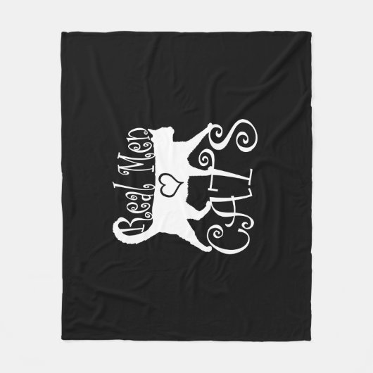 Echte Mannen Love Cats Jazzy Style Fleece Deken (Voorkant)