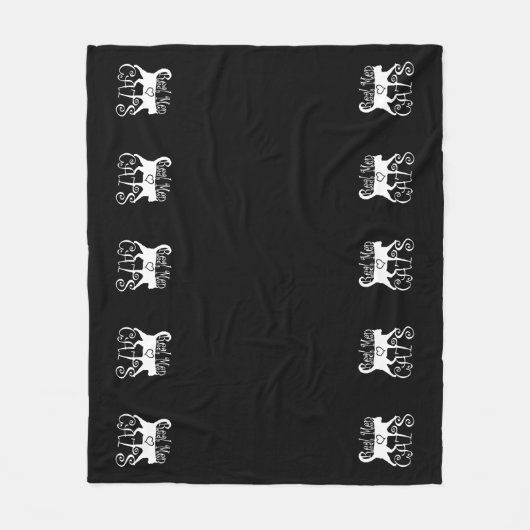 Echte Mannen Love Cats Jazzy Style Fleece Deken (Voorkant)