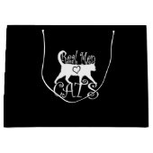 Echte Mannen Love Cats Jazzy Style Groot Cadeauzakje (Voorkant)