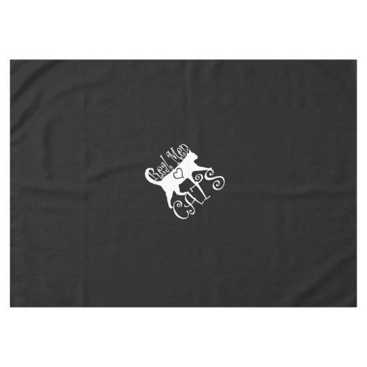 Echte Mannen Love Cats Jazzy Style Tafelkleed (Voorkant (Horizontaal))