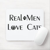 Echte Mannen Love Cats Mousepad Muismat (Met muis)
