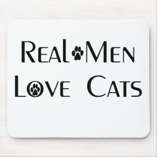 Echte Mannen Love Cats Mousepad Muismat