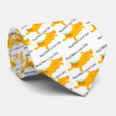 Echte Mannen Love Cats Novelty Stropdas (Opgerold)