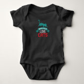 Echte mannen Love Cats Romper (Voorkant)
