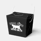 Echte Mannen Love Cats Silhouette Bedankdoosjes (Voorkant Zijde)