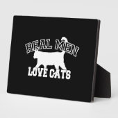 Echte Mannen Love Cats Silhouette Fotoplaat (Zijkant)