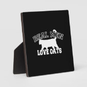 Echte Mannen Love Cats Silhouette Fotoplaat (Voorkant)