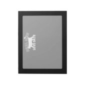 Echte Mannen Love Cats Silhouette Notitieblok (Linkerzijde)