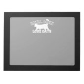 Echte Mannen Love Cats Silhouette Notitieblok (Voorkant)