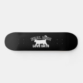 Echte Mannen Love Cats Silhouette Persoonlijk Skateboard (Horizontaal)