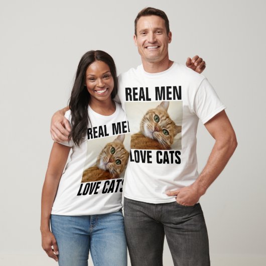 ECHTE MANNEN LOVE CATS Sinaasappel Tabby T-shirts (Unisex)