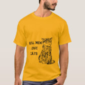 ECHTE MANNEN LOVE CATS T-shirt (Voorkant)