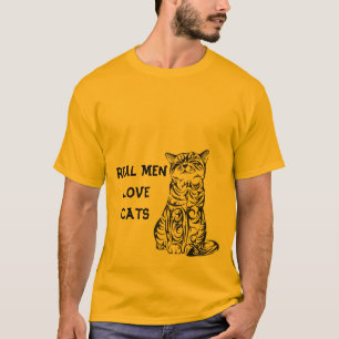 ECHTE MANNEN LOVE CATS T-shirt