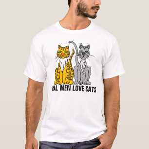 Echte Mannen Love Cats T-shirts, jongens T-shirt