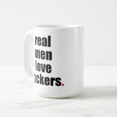 Echte Mannen Love Cockers Mok (Voorkant links)