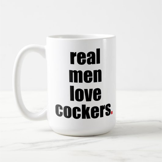 Echte Mannen Love Cockers Mok (Links)