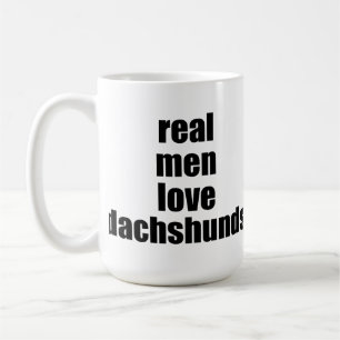 Echte Mannen Love Dachshunds Mok
