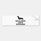 Echte Mannen Love Wieners Bumpersticker (Voorkant)