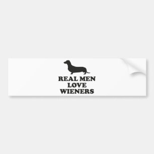 Echte Mannen Love Wieners Bumpersticker