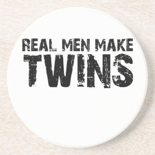 Echte mannen maken... Cool vaderdag gift Zandsteen Onderzetter