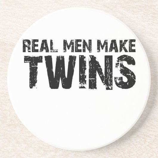 Echte mannen maken... Cool vaderdag gift Zandsteen Onderzetter (Voorkant)
