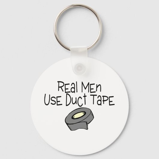 Echte Mannen maken gebruik van tapes Sleutelhanger (Voorkant)