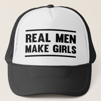 Echte mannen maken meisjes trucker pet