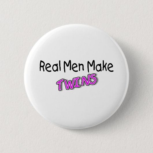 Echte Mannen maken tweeling 2 Ronde Button 5,7 Cm (Voorkant)
