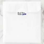 Echte Mannen maken tweelingen (B) Ronde Sticker (Tas)